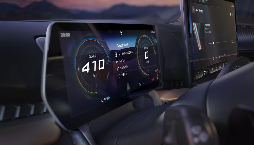 Bordul Cupra Tavascan, cu Digital Cockpit și ecranul central