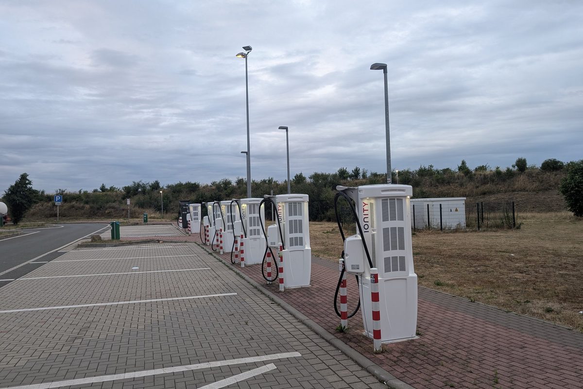 Ionity fast-charging station at a motorway service area in Germany (illustrative image)